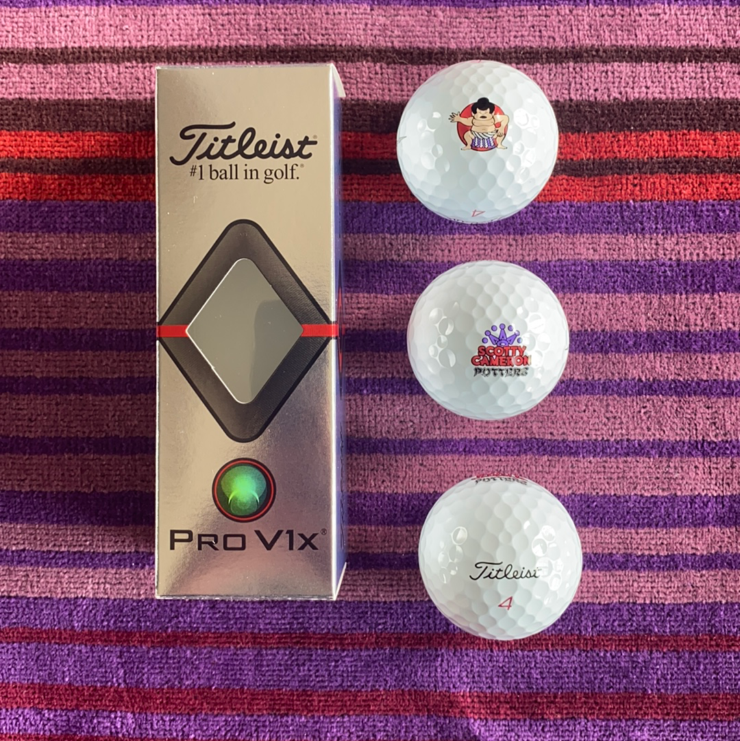 Scotty Cameron Titleist Pro V1x Sumo Golf Balls - 1 sleeve – Dark