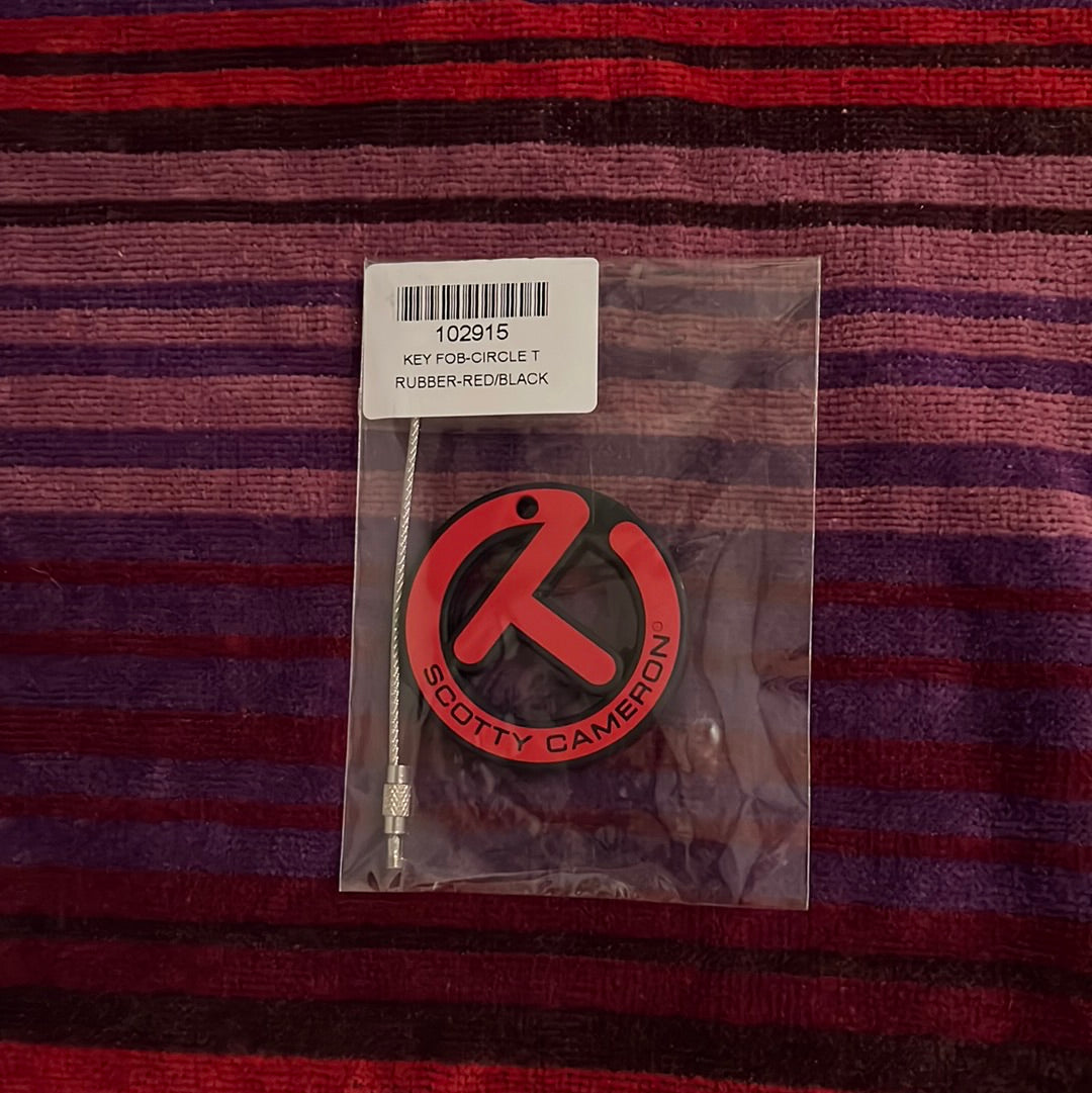 その他 SCOTTY CAMERON KEY FOB CIRCLE T RED Scotty Cameron Key Fob - Circle T - Red and Black - For Tour