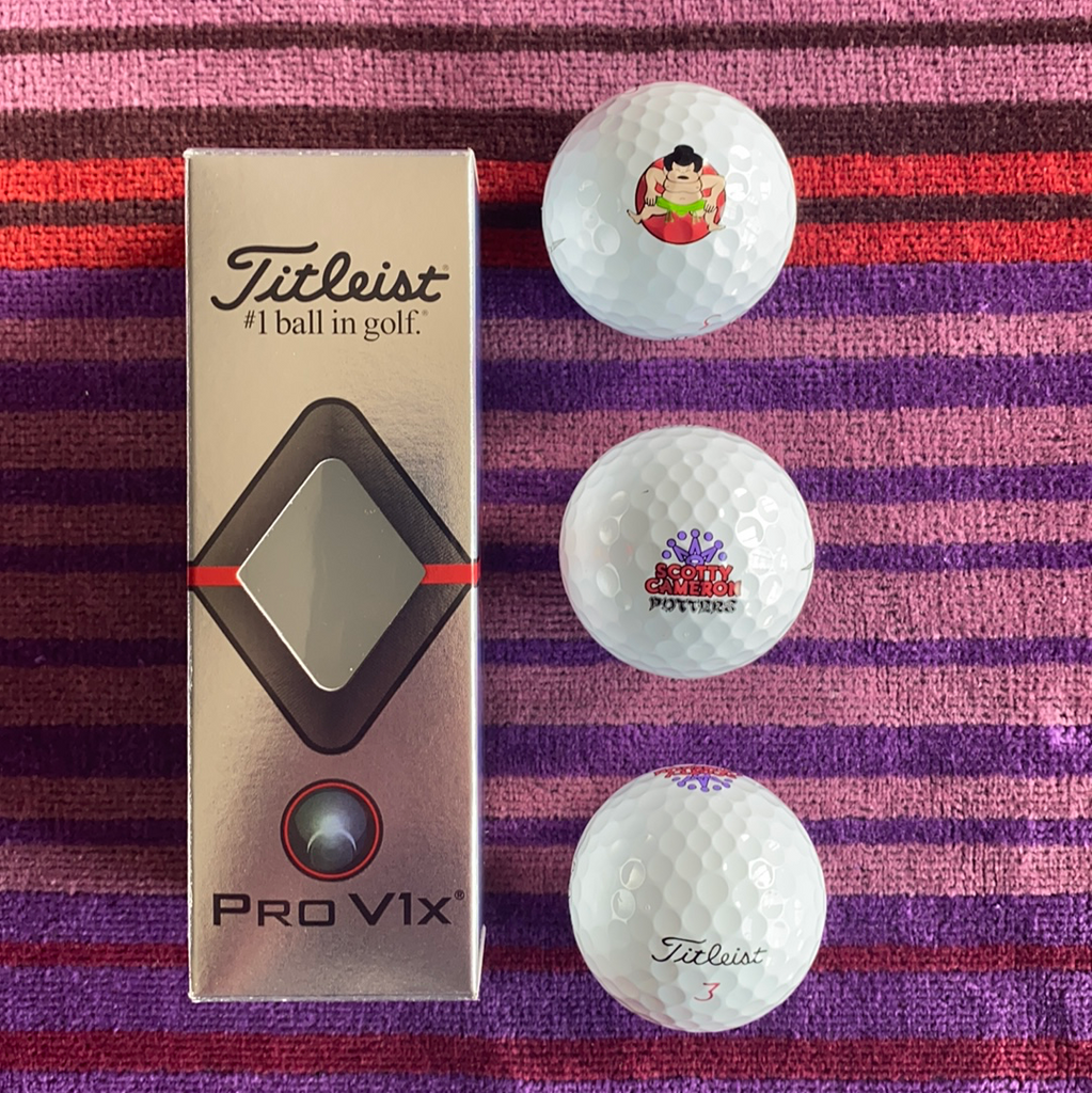 Scotty Cameron Titleist Pro V1x Sumo Golf Balls - 1 sleeve – Dark